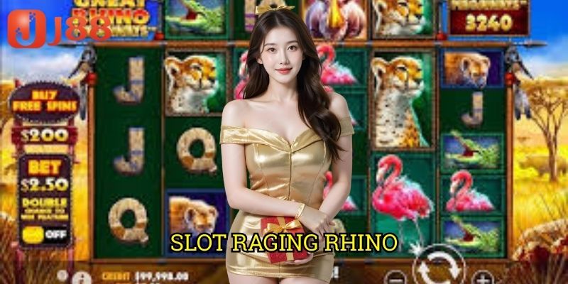 Slot Raging Rhino J88: Săn Thưởng Cùng Loài Tê Giác Hoang Dã Châu Phi